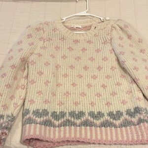 Cozy Pink and Cream Sweater